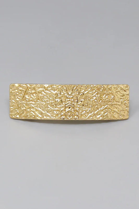 Textured Metal Hair Barrette