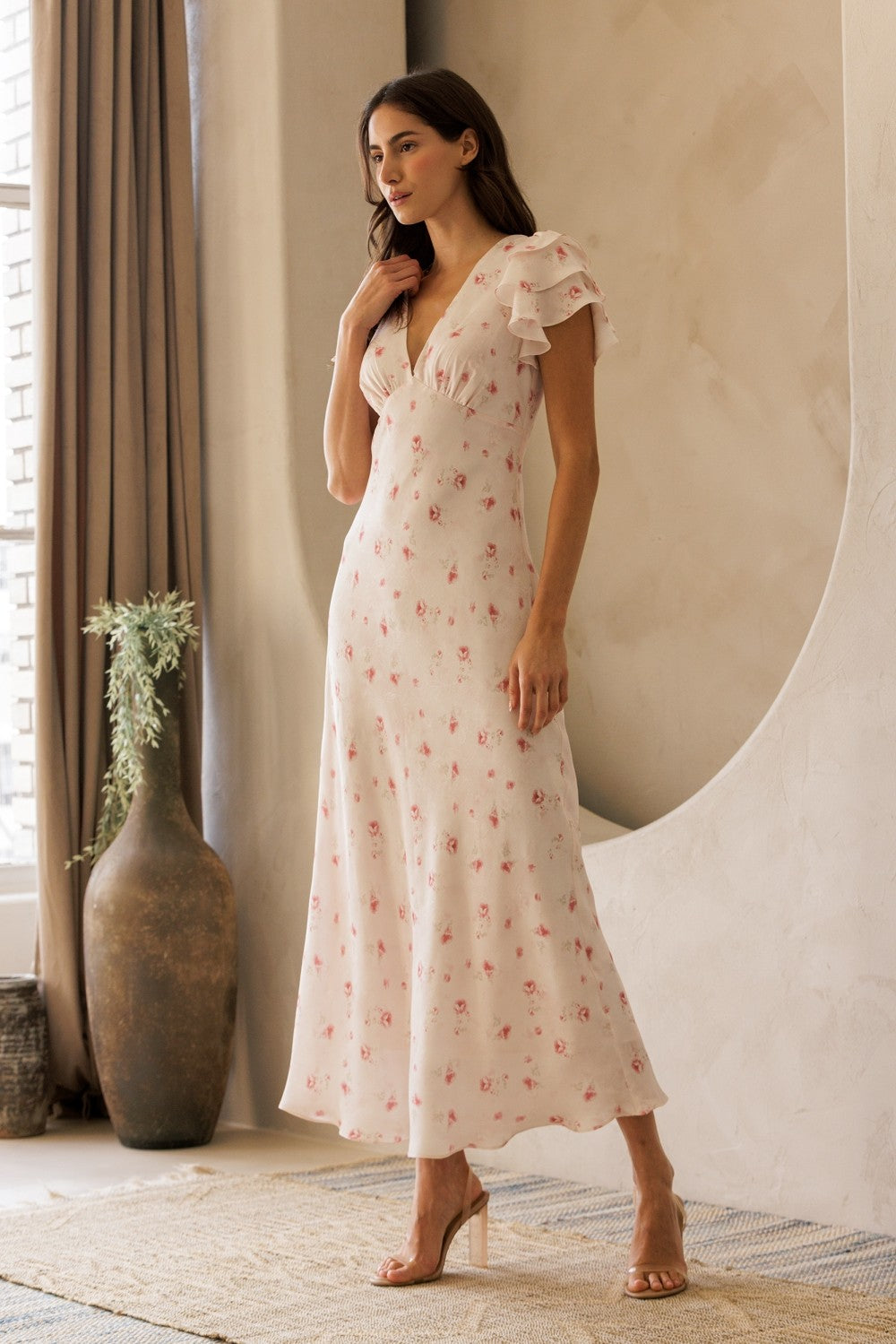 he gives me flutters midi dress