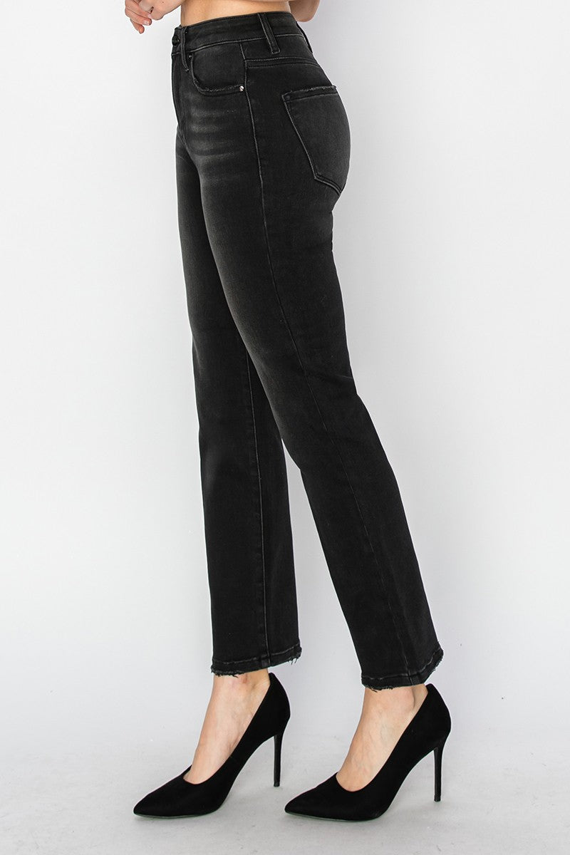 high rise crop straight jeans-curvy