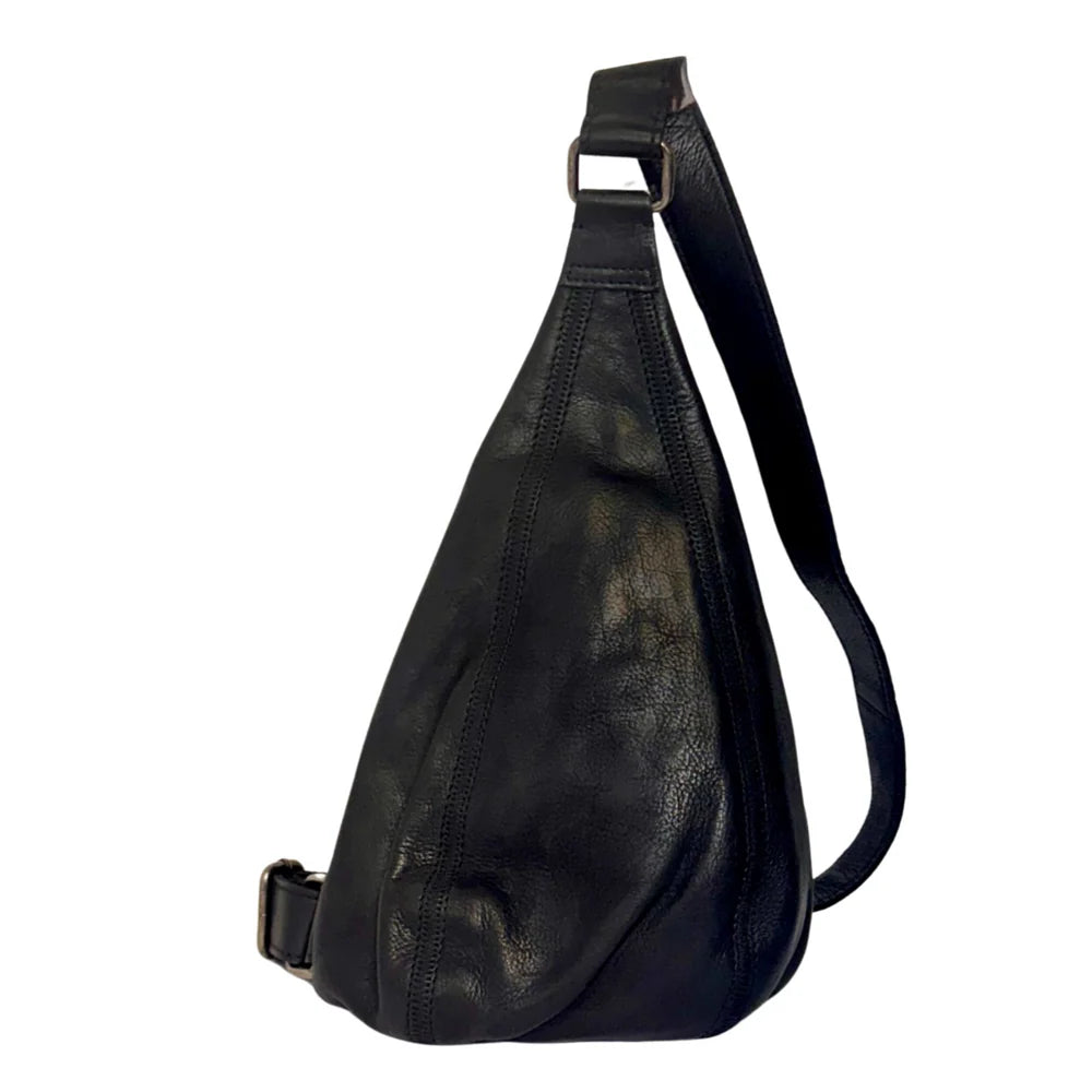 hippie leather sling bag-small