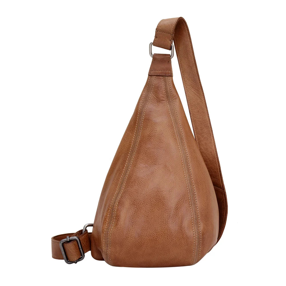 hippie leather sling bag-small
