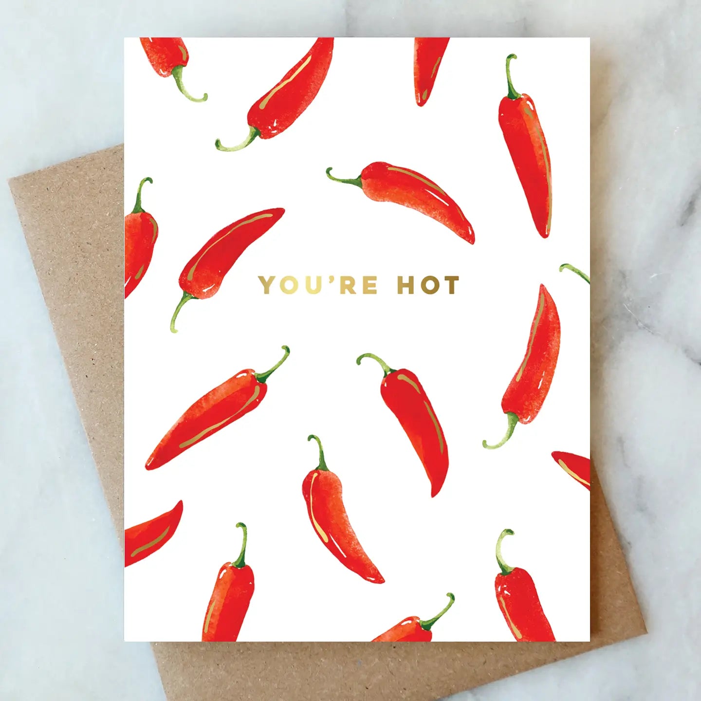 hot pepper love greeting card