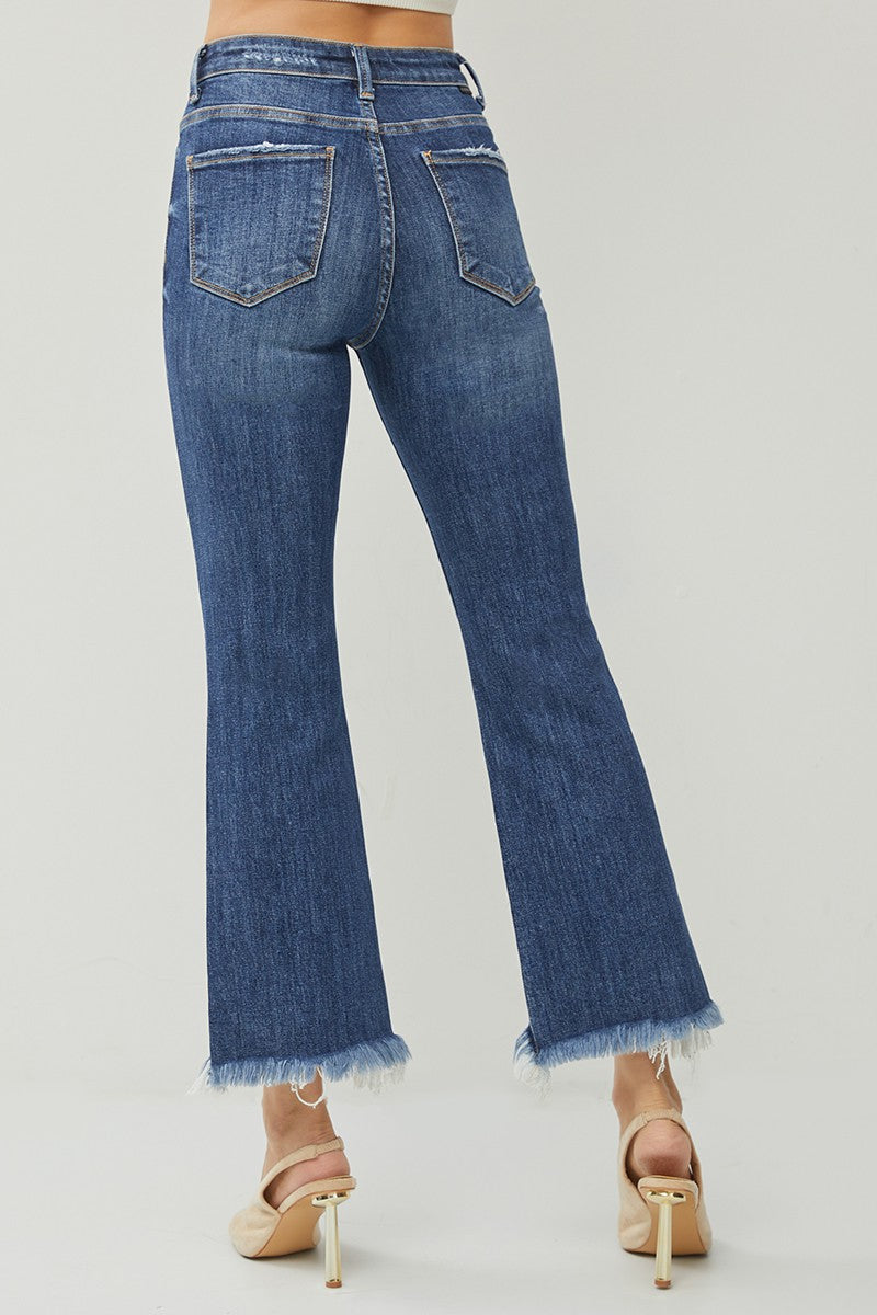 hr fray hem ankle jeans