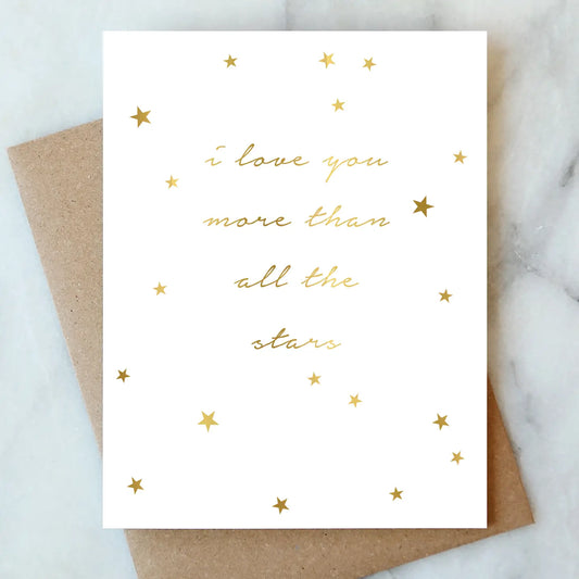 i love you more than all the stars card