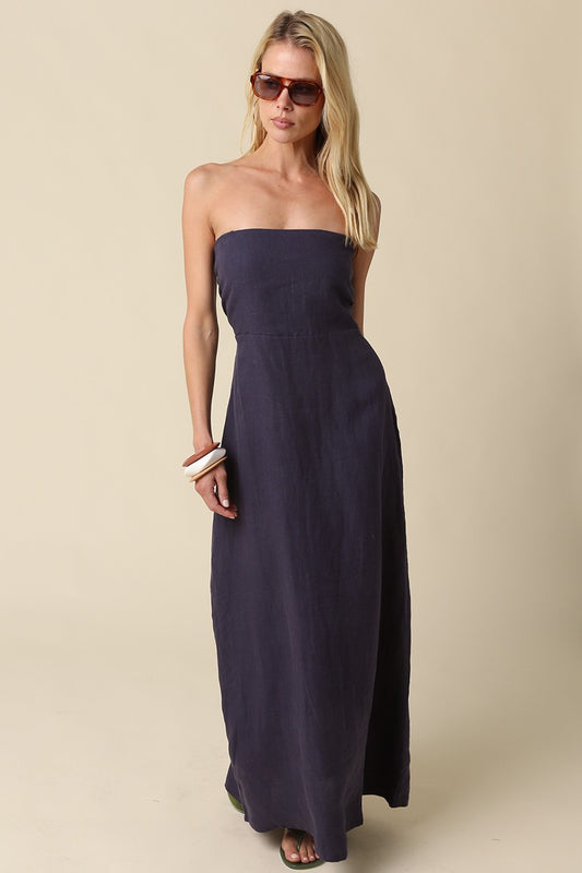 irise linen maxi dress