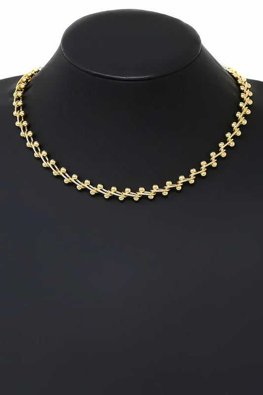 Beaded Short Chain Necklace