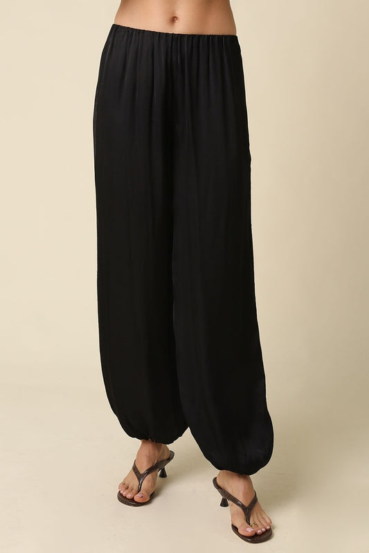 jodi elastic hem satin pants