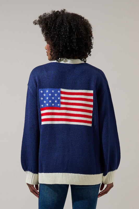 julius american flag cardigan