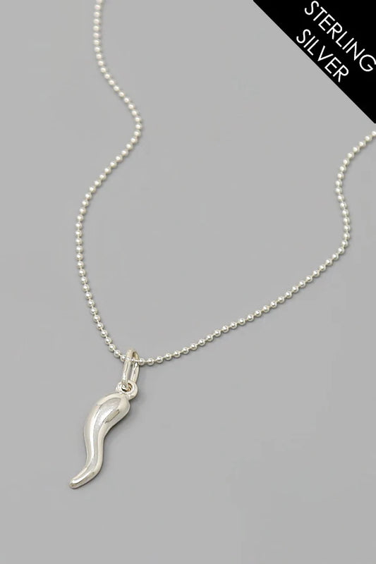 Italian Horn Pendant Necklace