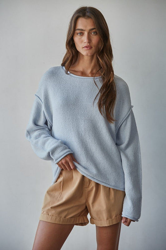 karla pullover-baby blue