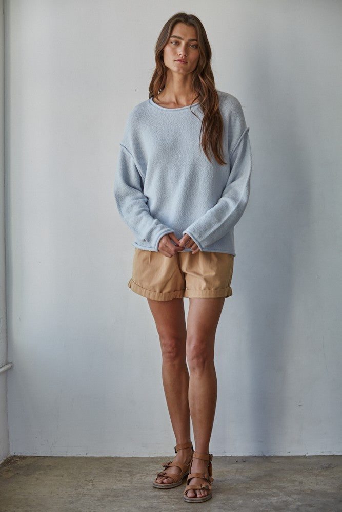karla pullover-baby blue