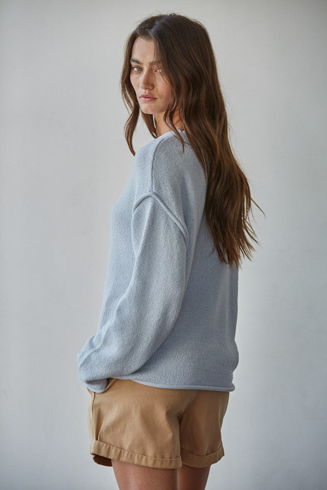 karla pullover-baby blue