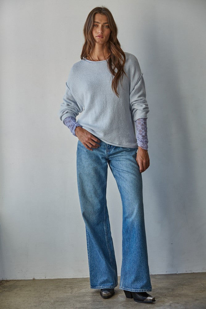 karla pullover-baby blue