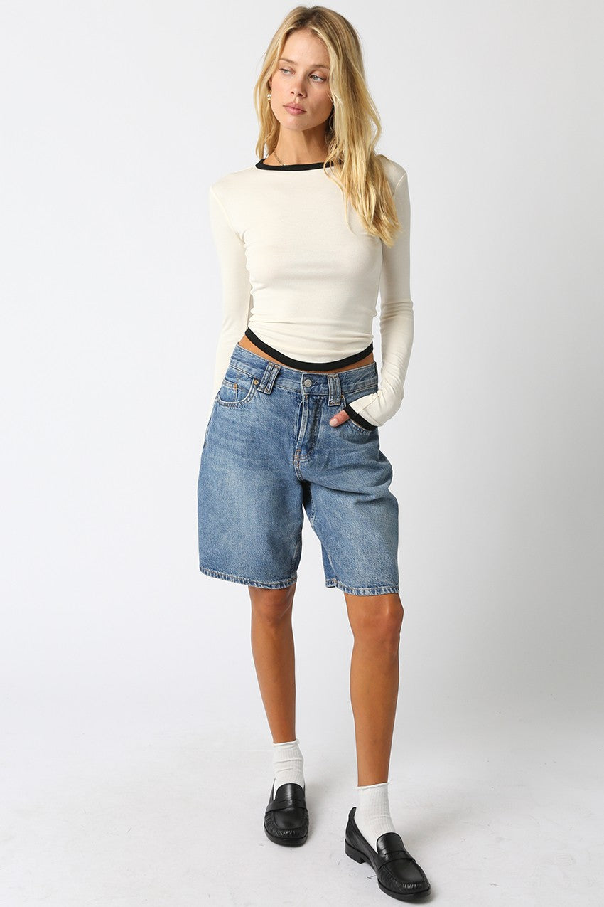 kendall contrast trim top