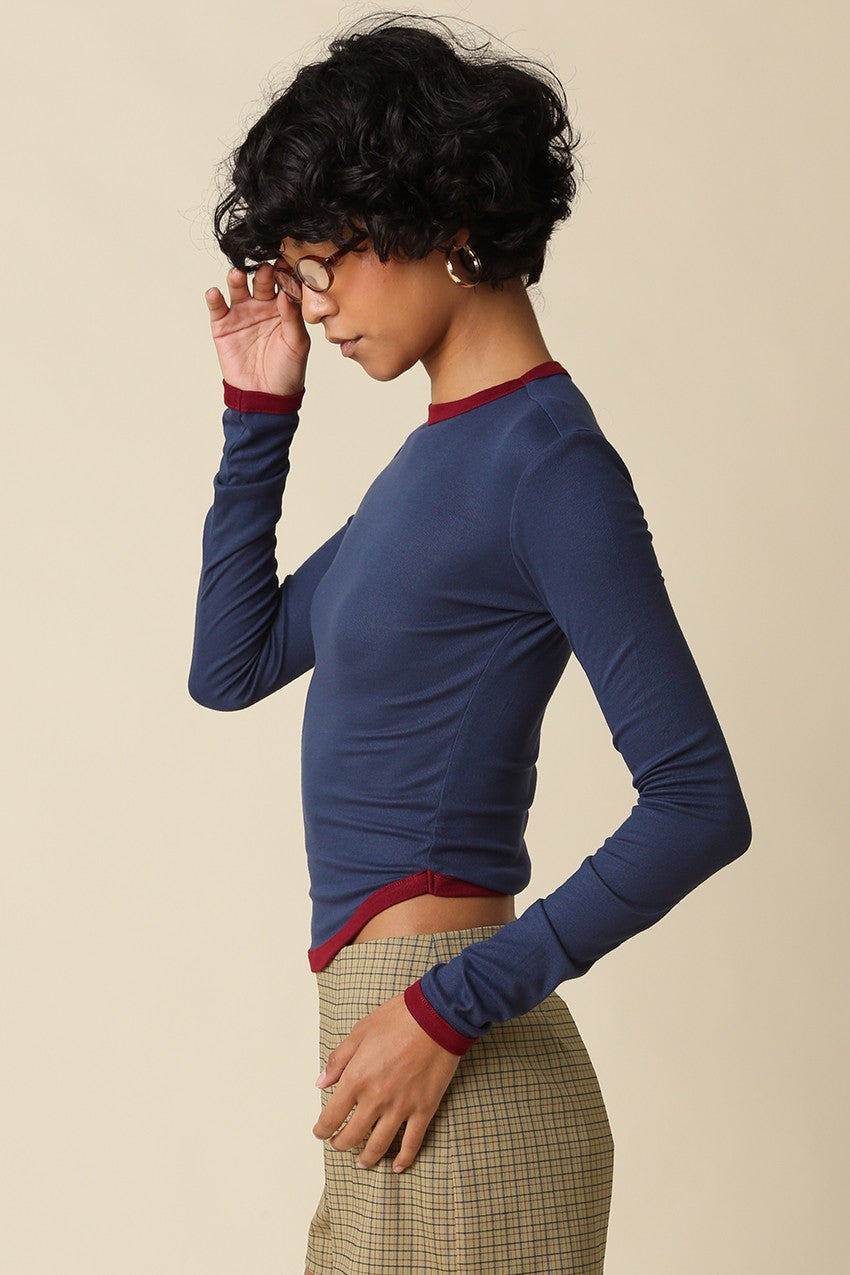 kendall contrast trim top