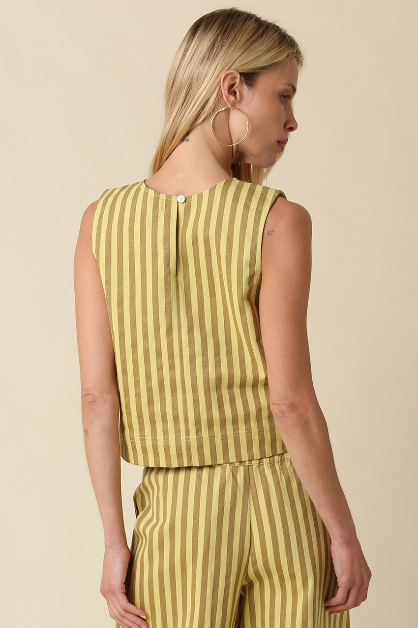 kenny stripe cropped tank