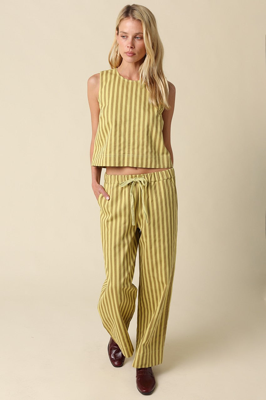 kenny stripe wide leg pants