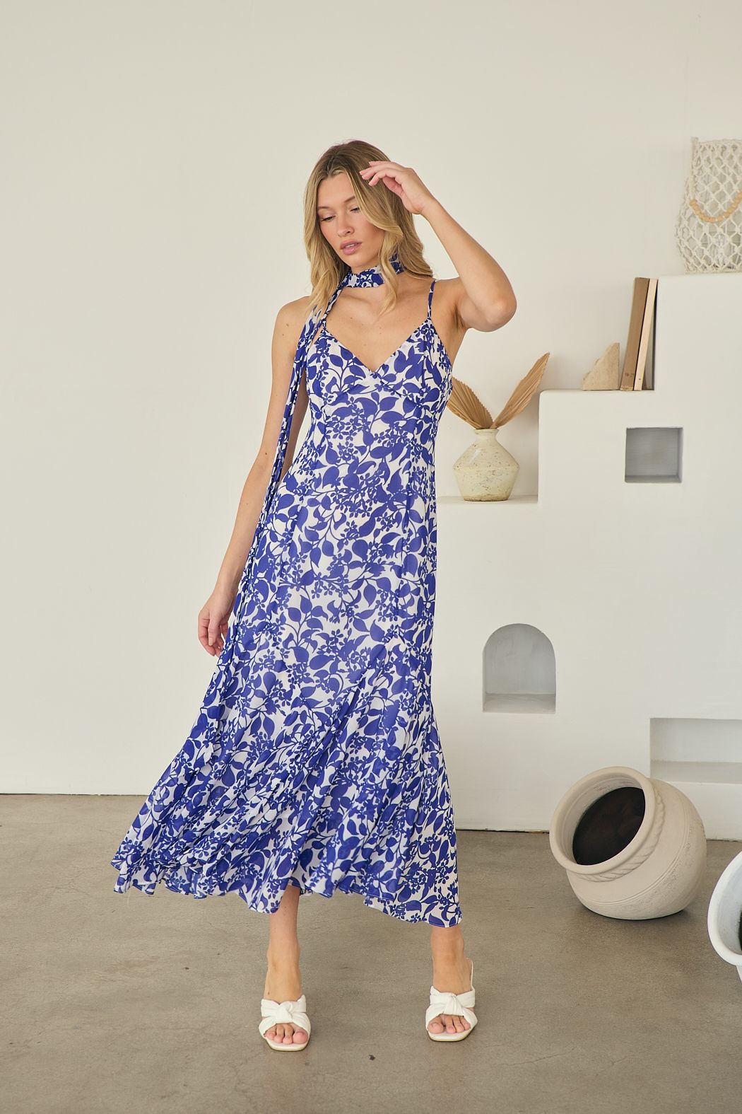 kian floral midi dress