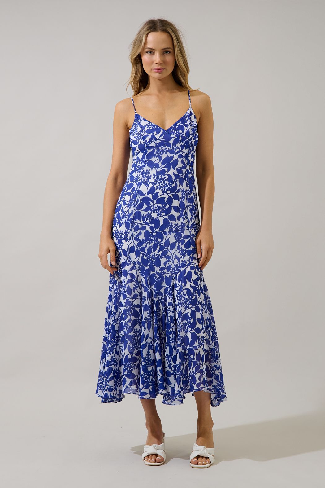 kian floral midi dress