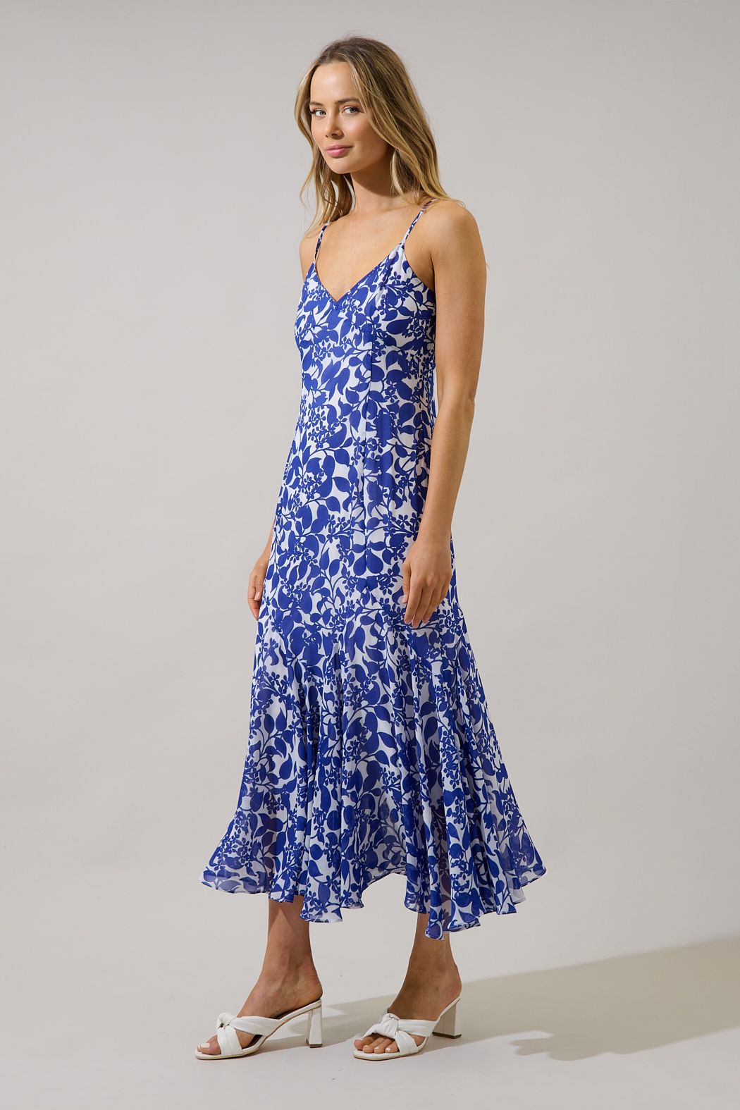 kian floral midi dress