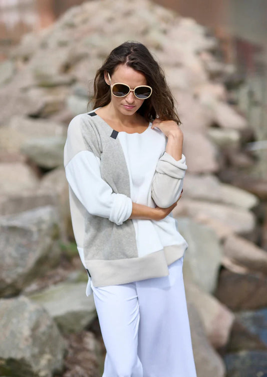 Patch Fleece Sweater