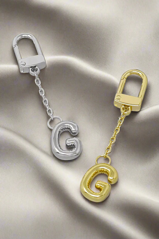 G Initial Bag Charm And Keychain