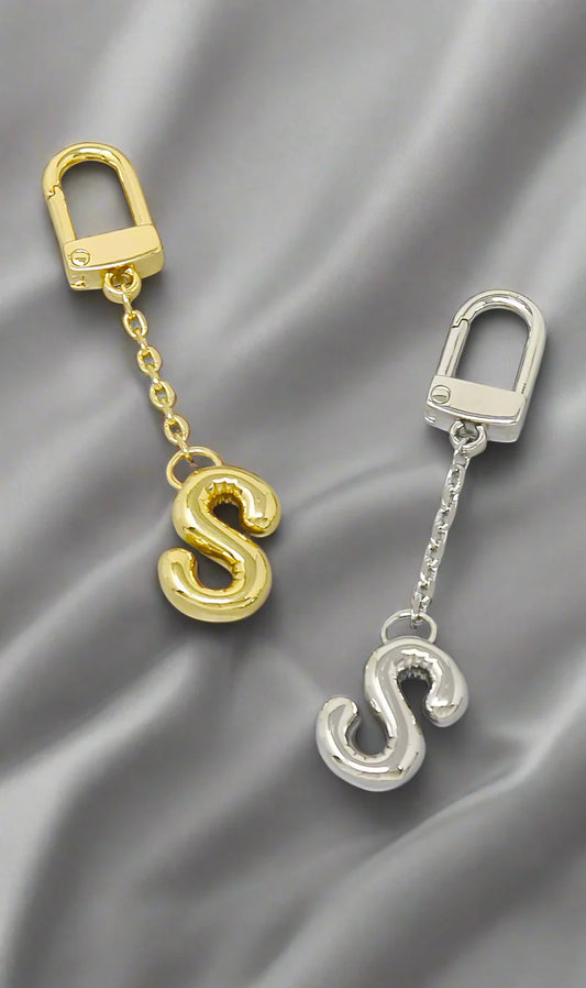 S Initial Bag Charm And Keychain