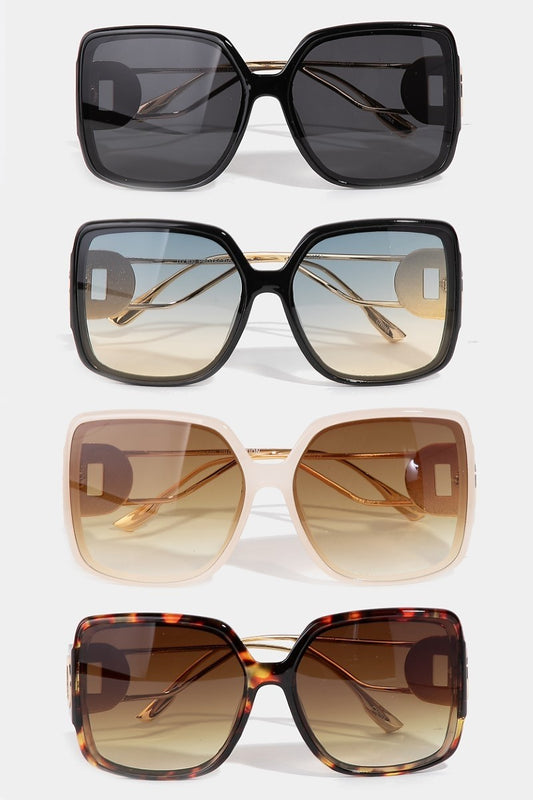 large square lens frame sunglasses