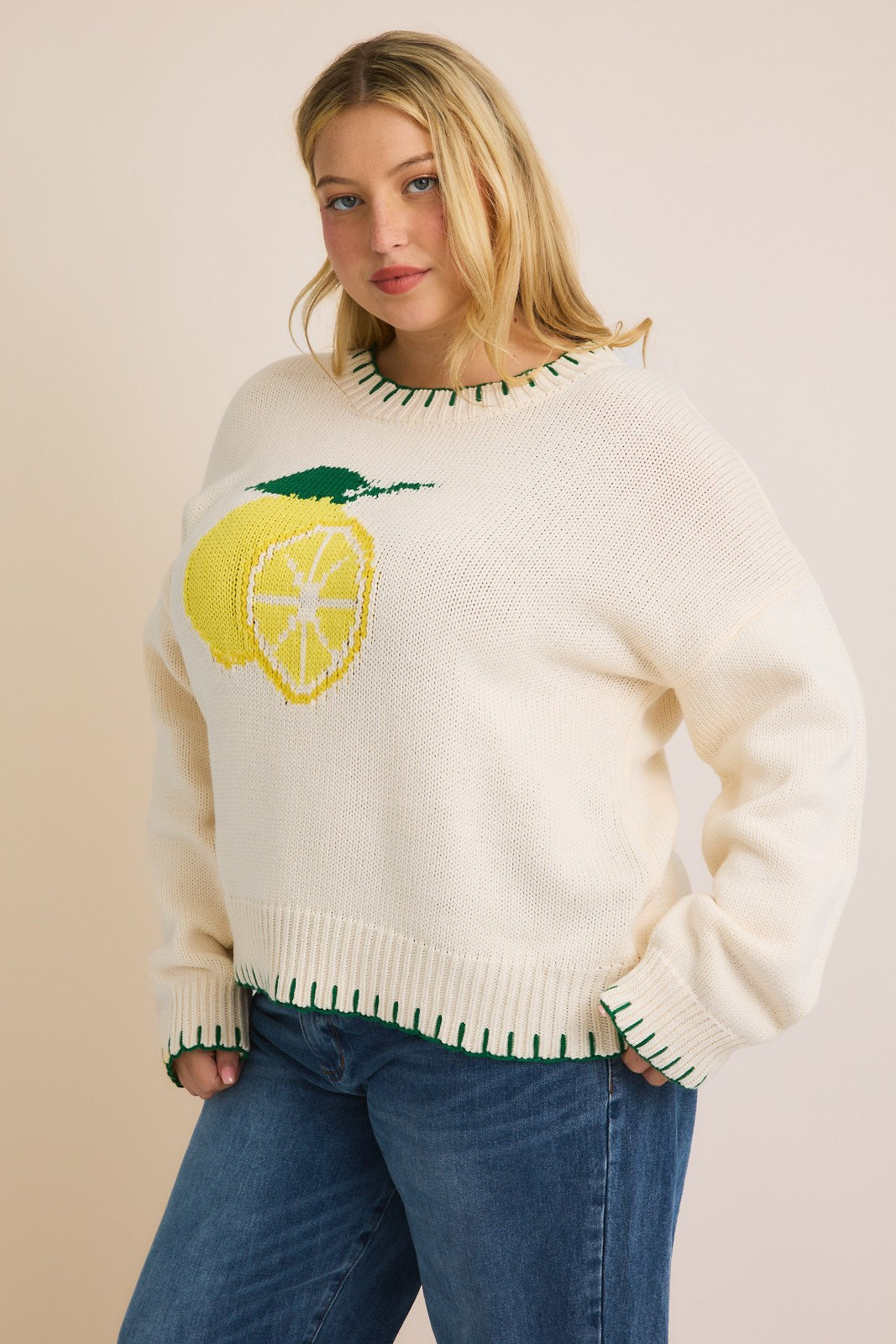 lemon sweater-curvy