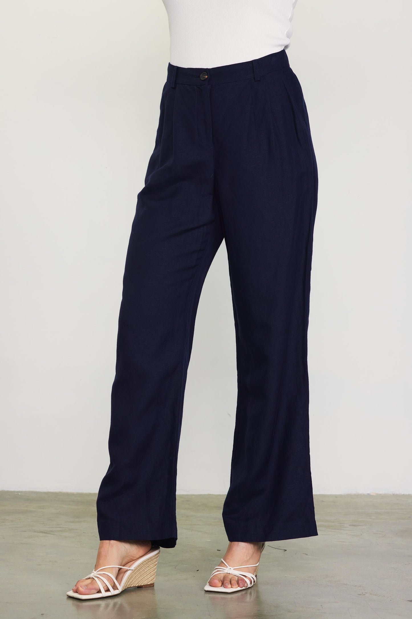 linen blend trouser