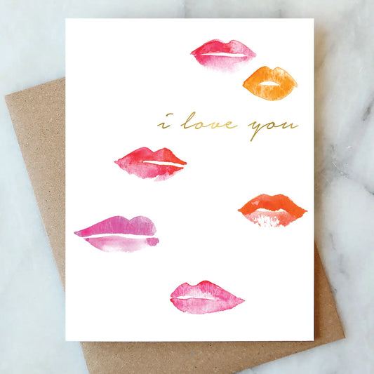 lips i love you card