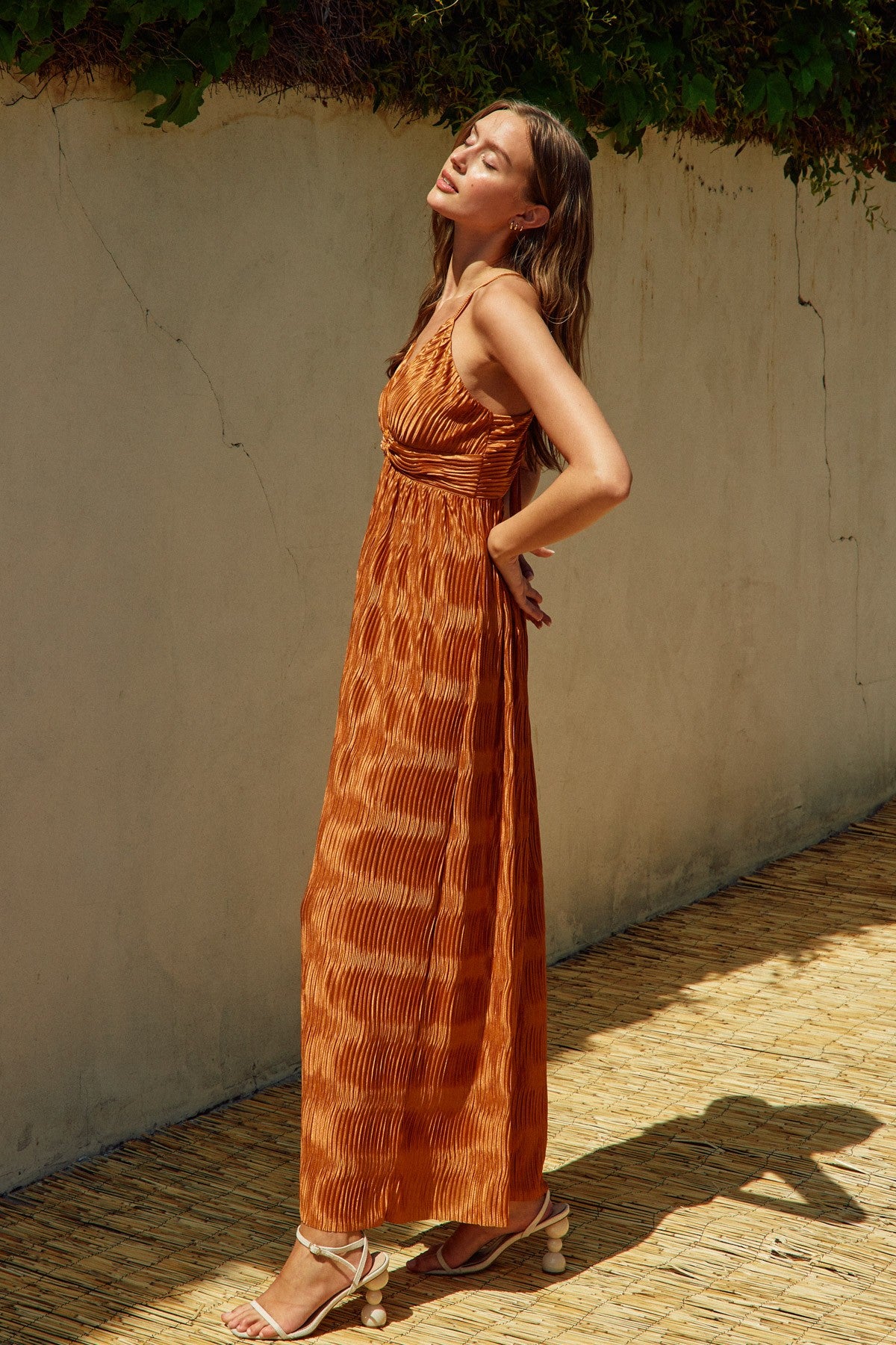 luminous elegance plunging maxi