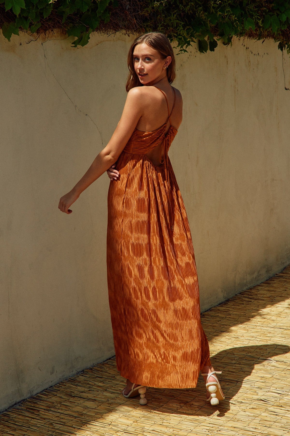 luminous elegance plunging maxi