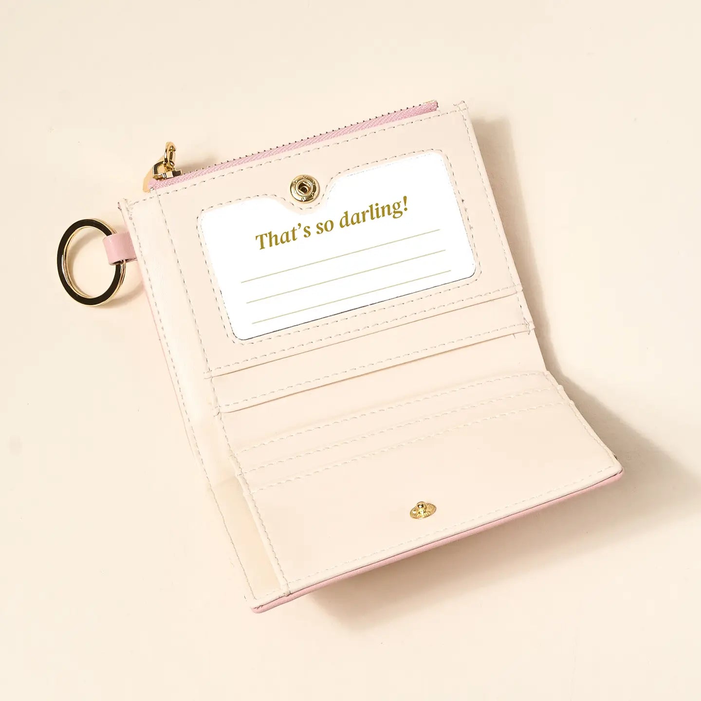 luxe pocket wallet-blush