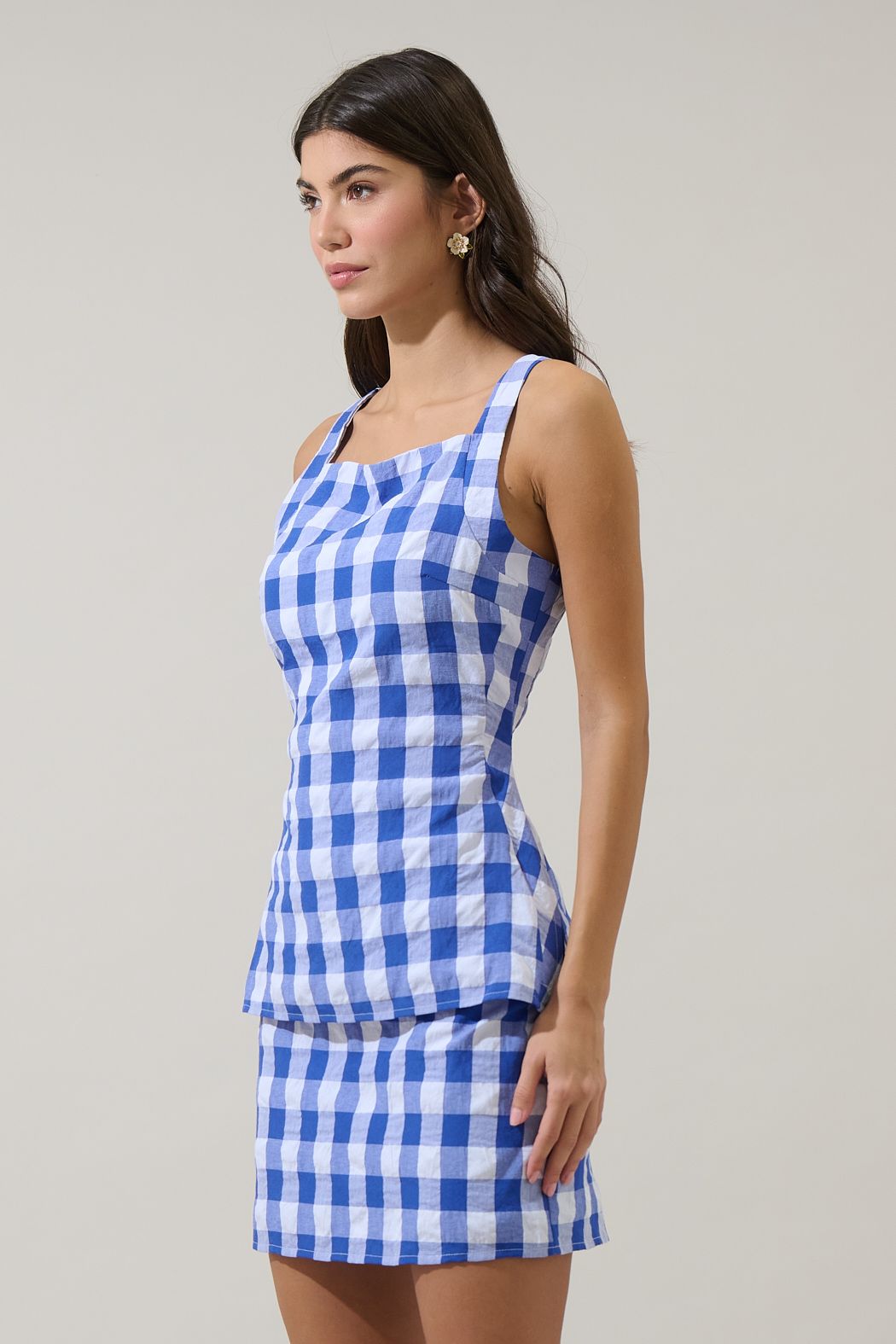 maiden checker sleeveless top