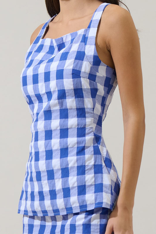 maiden checker sleeveless top