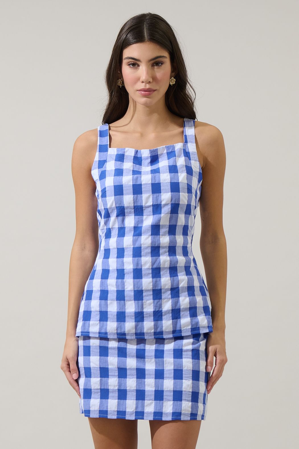 maiden checker sleeveless top