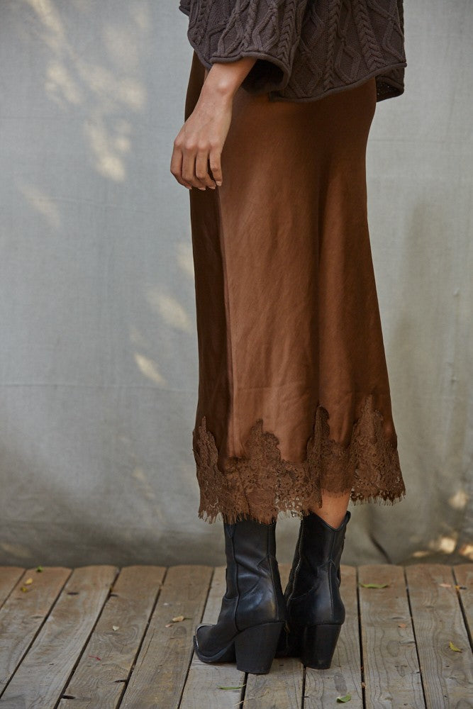 maisy lace midi skirt