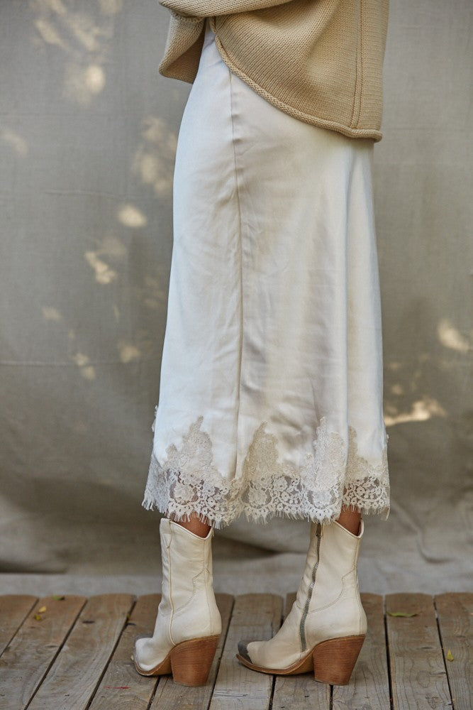 maisy lace midi skirt