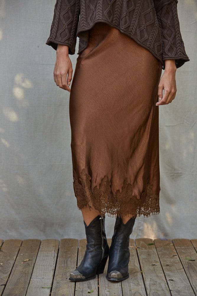 maisy lace midi skirt