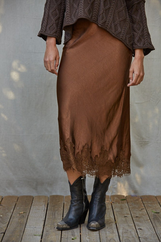 maisy lace midi skirt