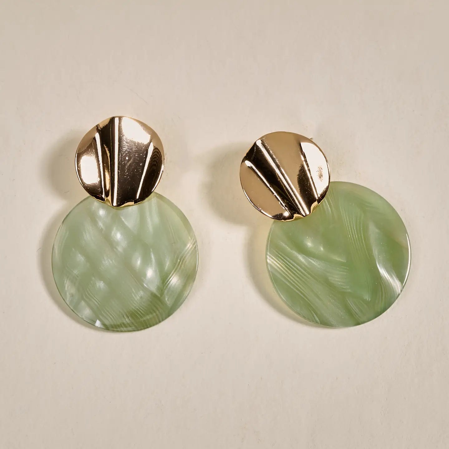 marble muse earrings-sage serenity