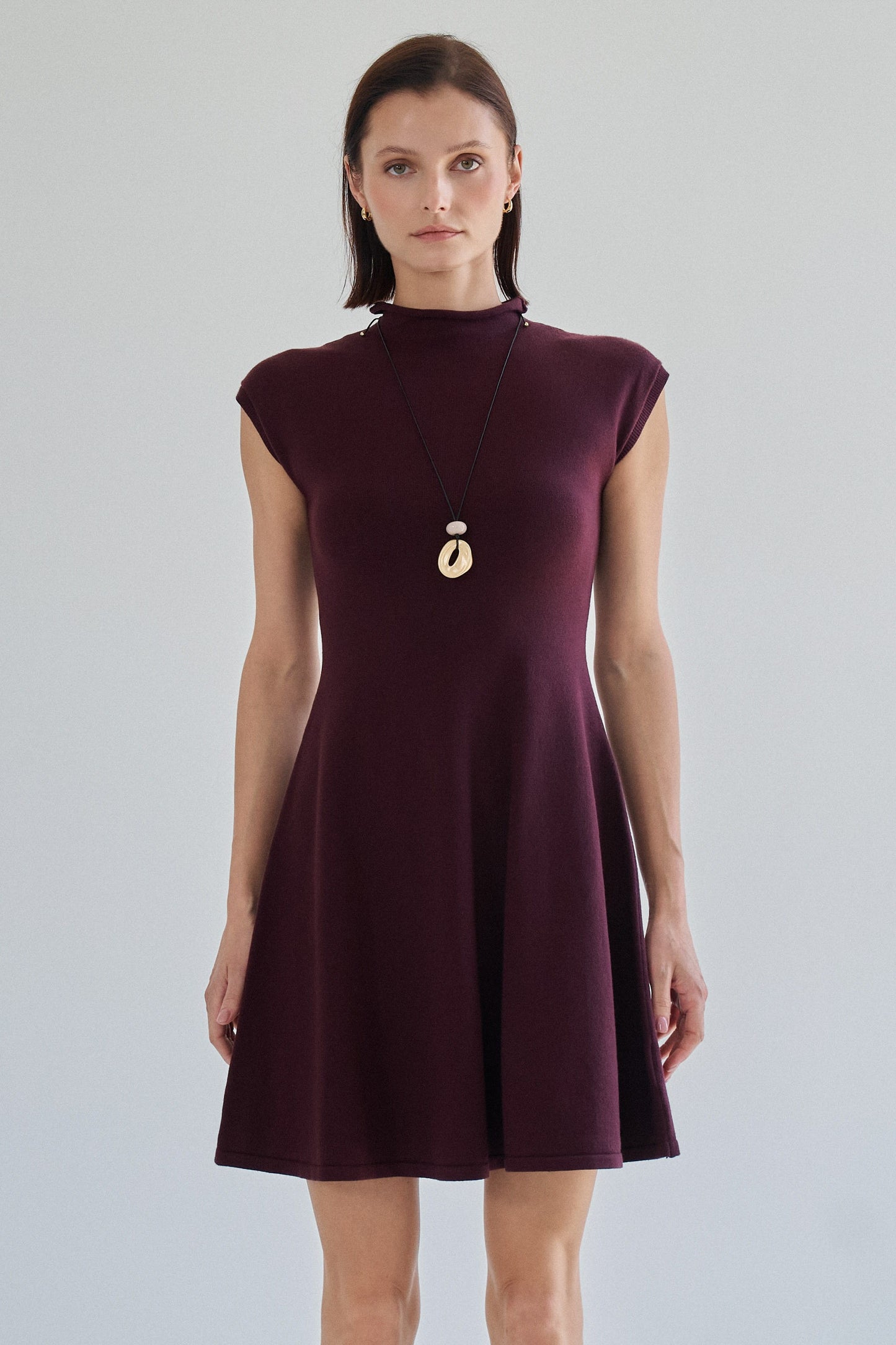 marita mock neck mini dress