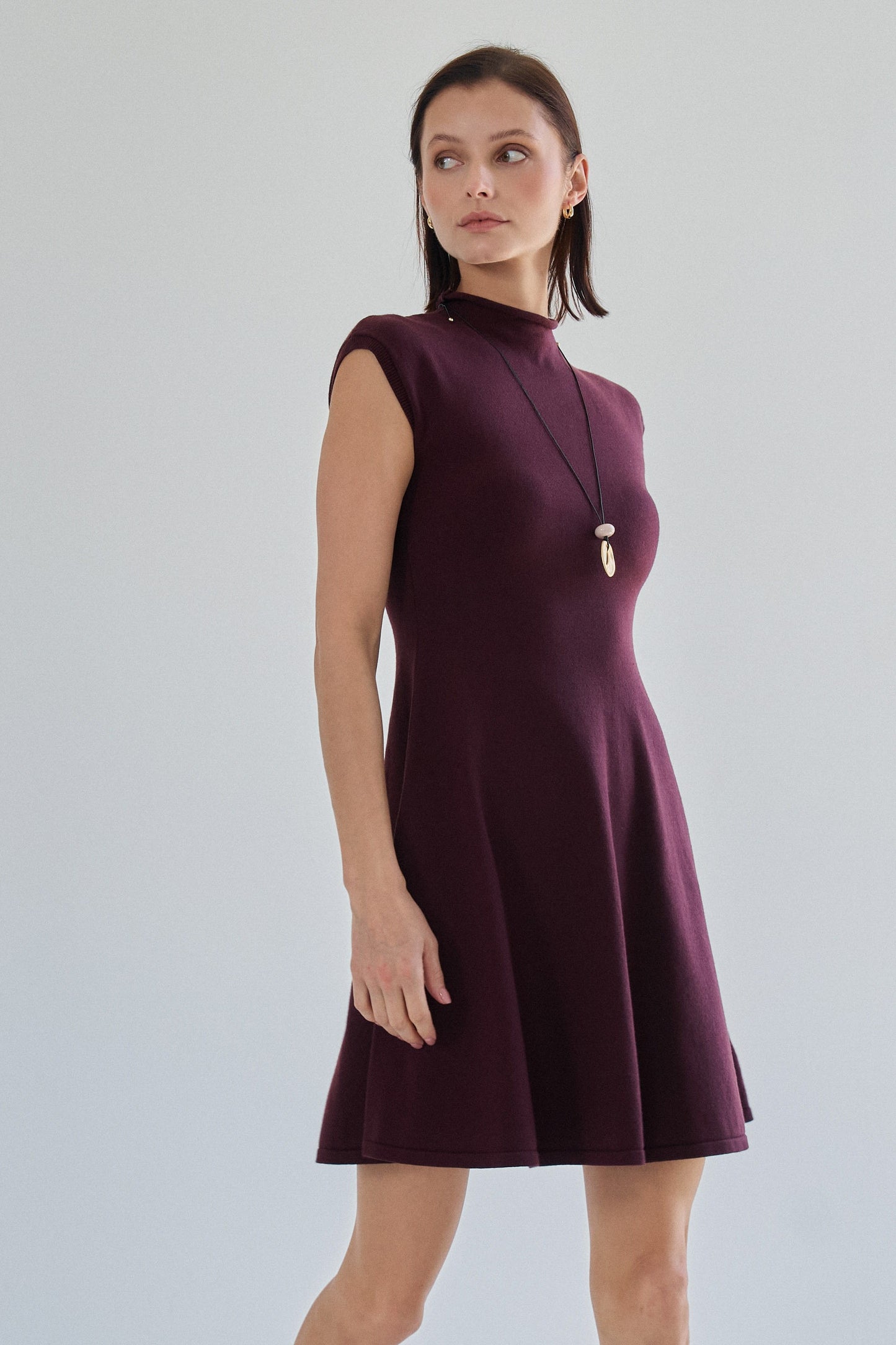 marita mock neck mini dress