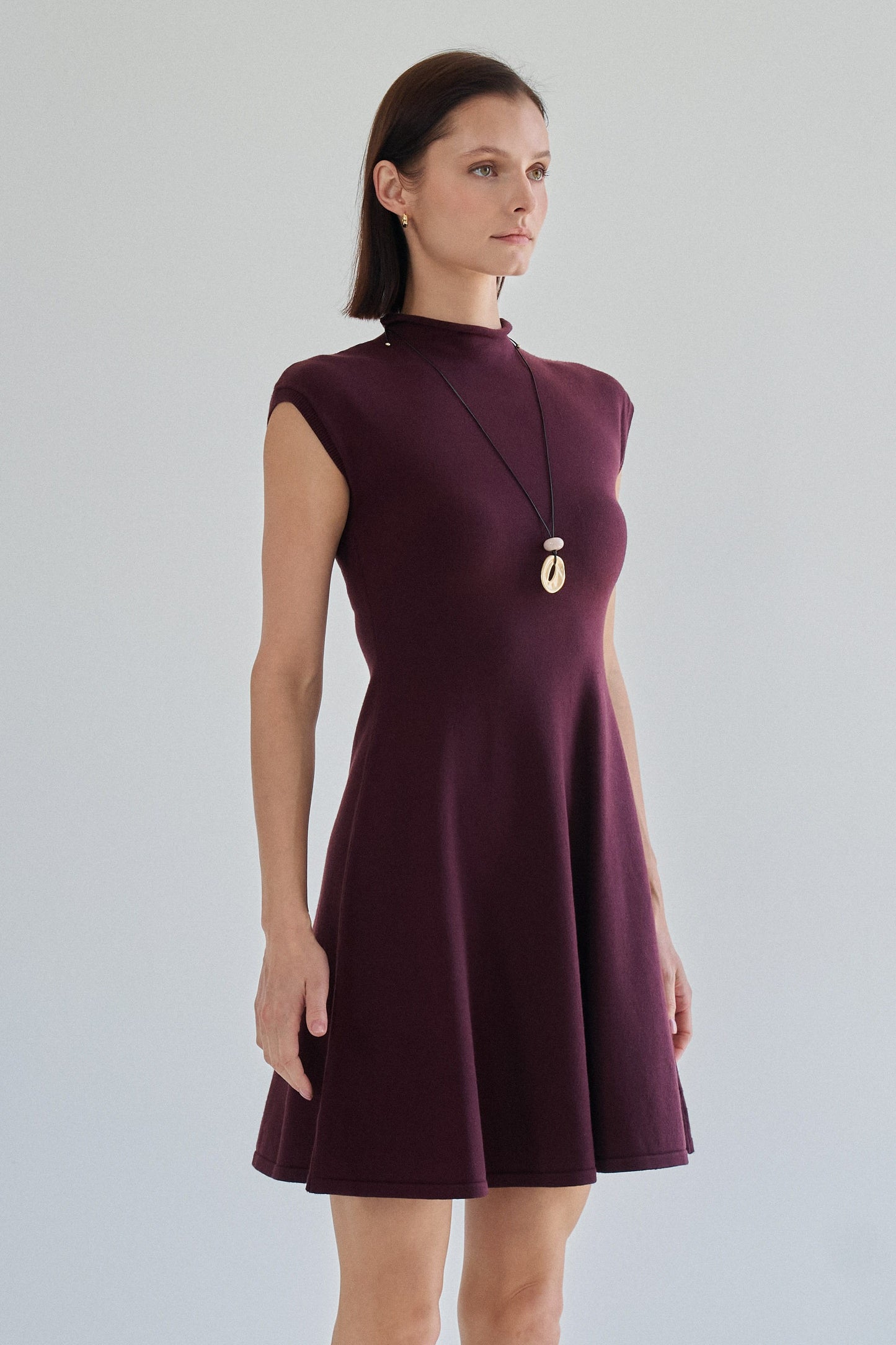 marita mock neck mini dress