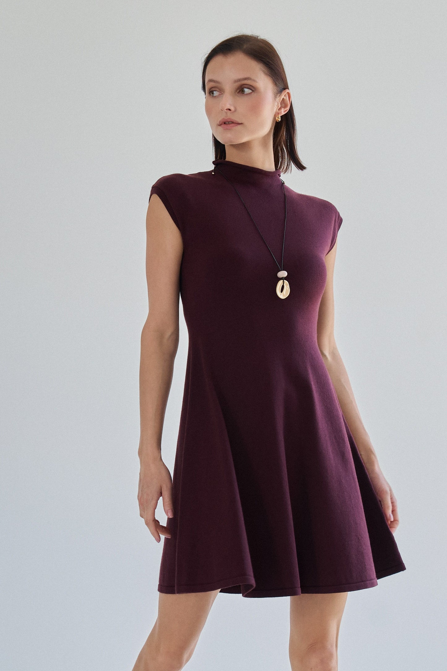 marita mock neck mini dress
