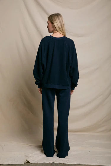 marley fleece pant-navy
