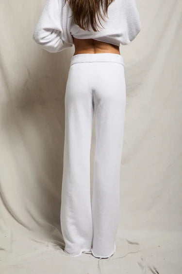 marley fleece pant-white