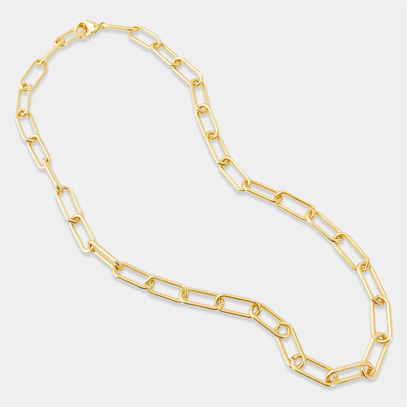 matte paperclip chain necklace-18"