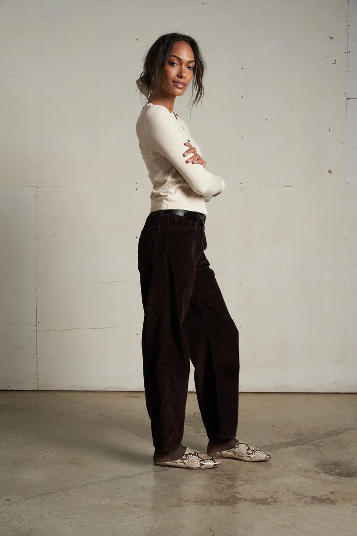 Maureen Luxe Rib Crewneck Cardigan